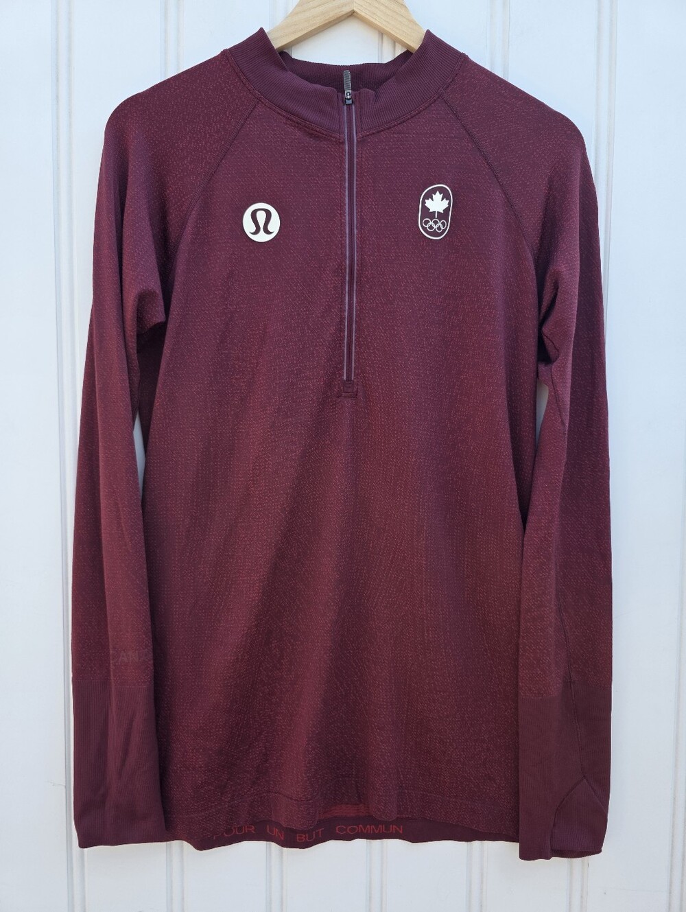 Lululemon Swiftly Tech 1/4 Zip Long Sleeve Top Team Canada Olympics Size 12